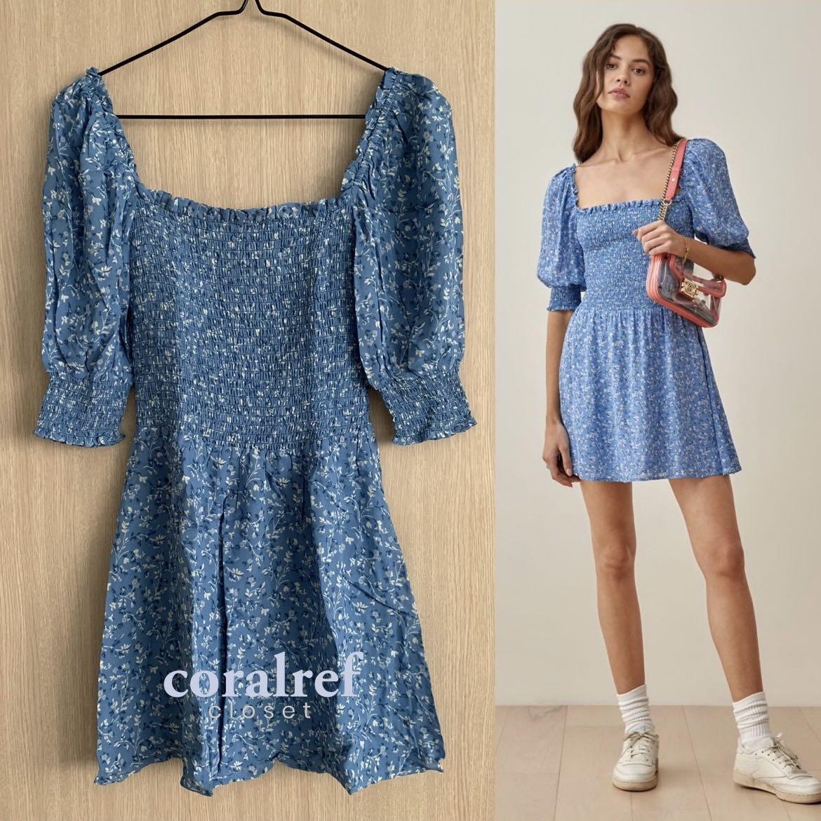 Reformation Elle Dress Authentic in Sunshine Ocelot Suzette