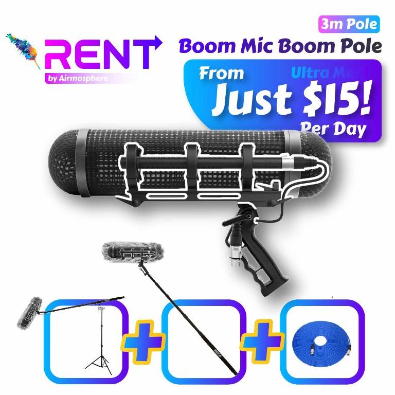 [Rent] Shotgun Boom Mic Full Set Sound Equipment Rental For Videography