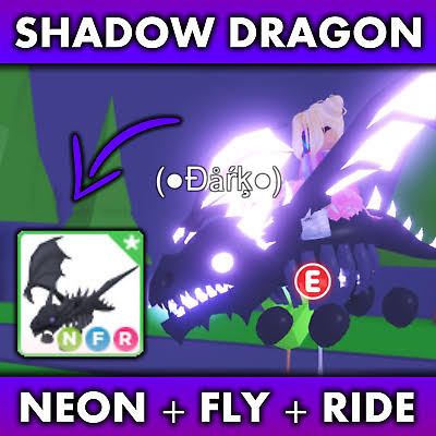 Mavin  FLY RIDE SHADOW DRAGON Roblox Adopt Me Pets Cheapest Authentic  Seller Great Deal