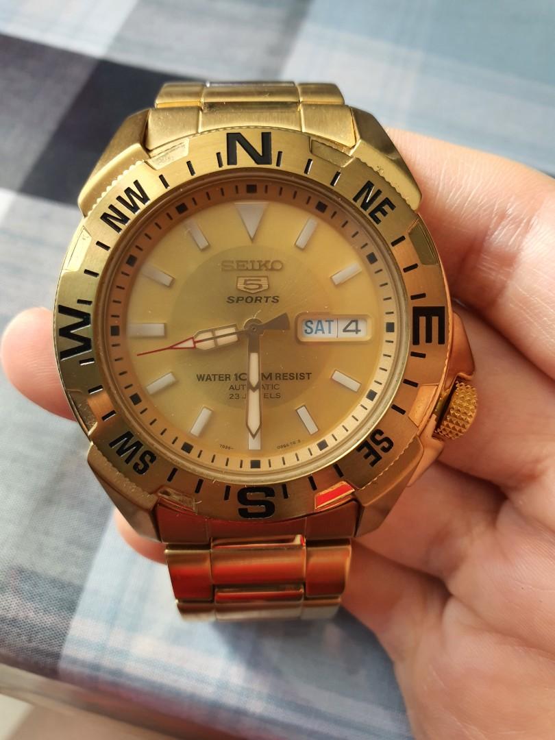 seiko 5 automatic gold