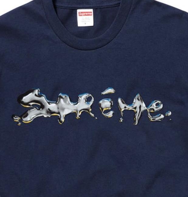 Supreme liquid tee navy online