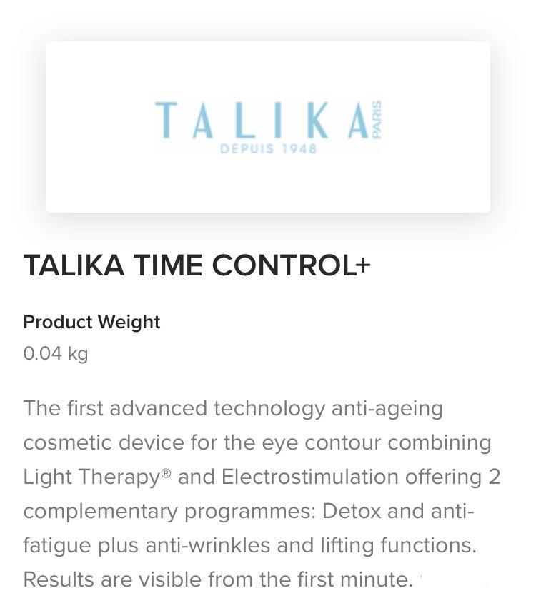 Talika Time Control+, Beauty & Personal Care, Face, Face Care on Carousell