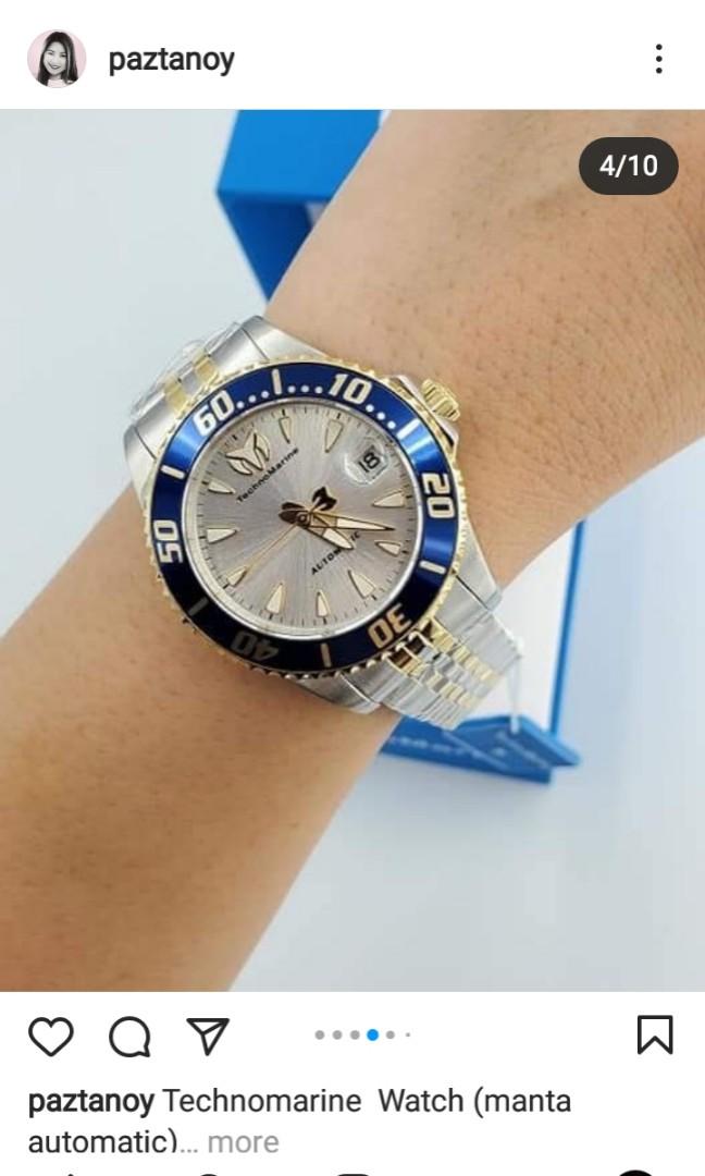 Technomarine automatic watch (Category: Men's Watches) located in Pasig City. Submitted by brave_jeffrie28 (Listing ID 1102422253, Image 2). Description: fs technomarine manta automatic.