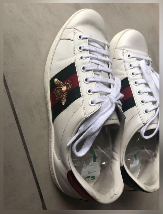 Gucci white bee new ace sneakers sales