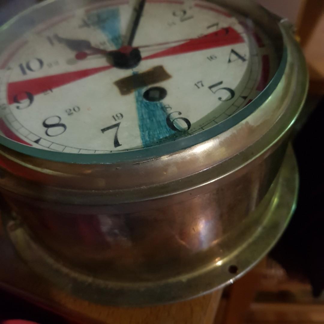 Vintage Smith's Astral brass ship maritime clock, Hobbies & Toys