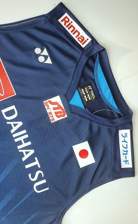 YONEX 10449EX KENTO MOMOTA JAPAN 2021 SEASON Men's Dark Blue Sleeveless Shirt Size M, Sports ...