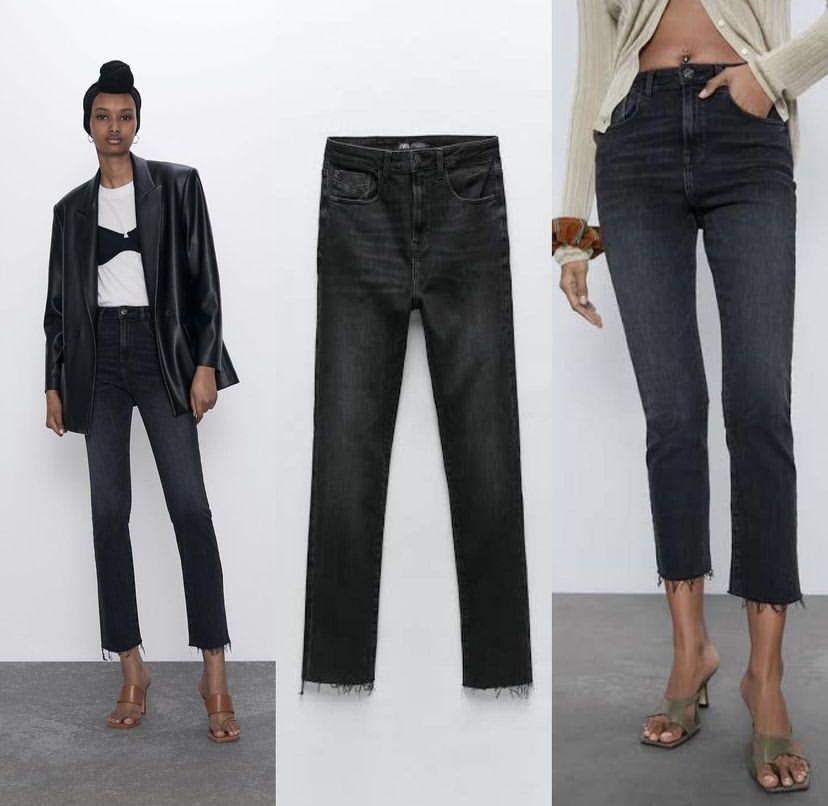 Zara Fade Vintage Flare Jeans, Fesyen 