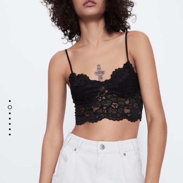 Zara bralette top deals