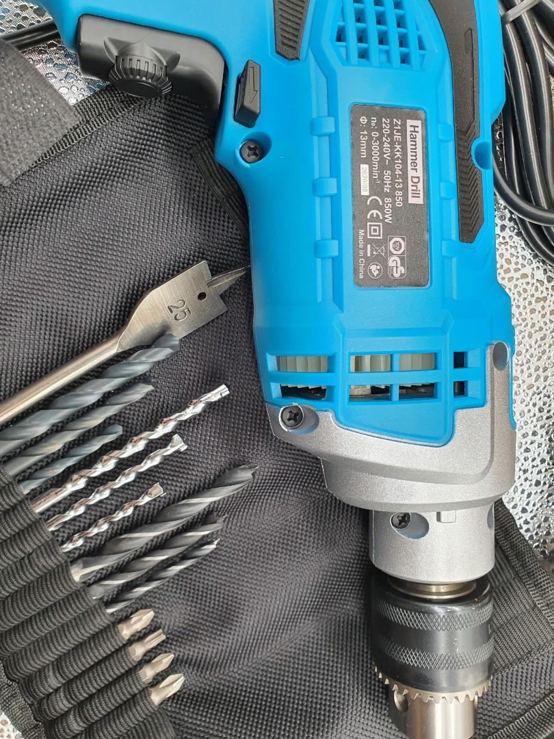 850W Hammer Drill Tilswall Impact Drill 3000RPM Hand Electric