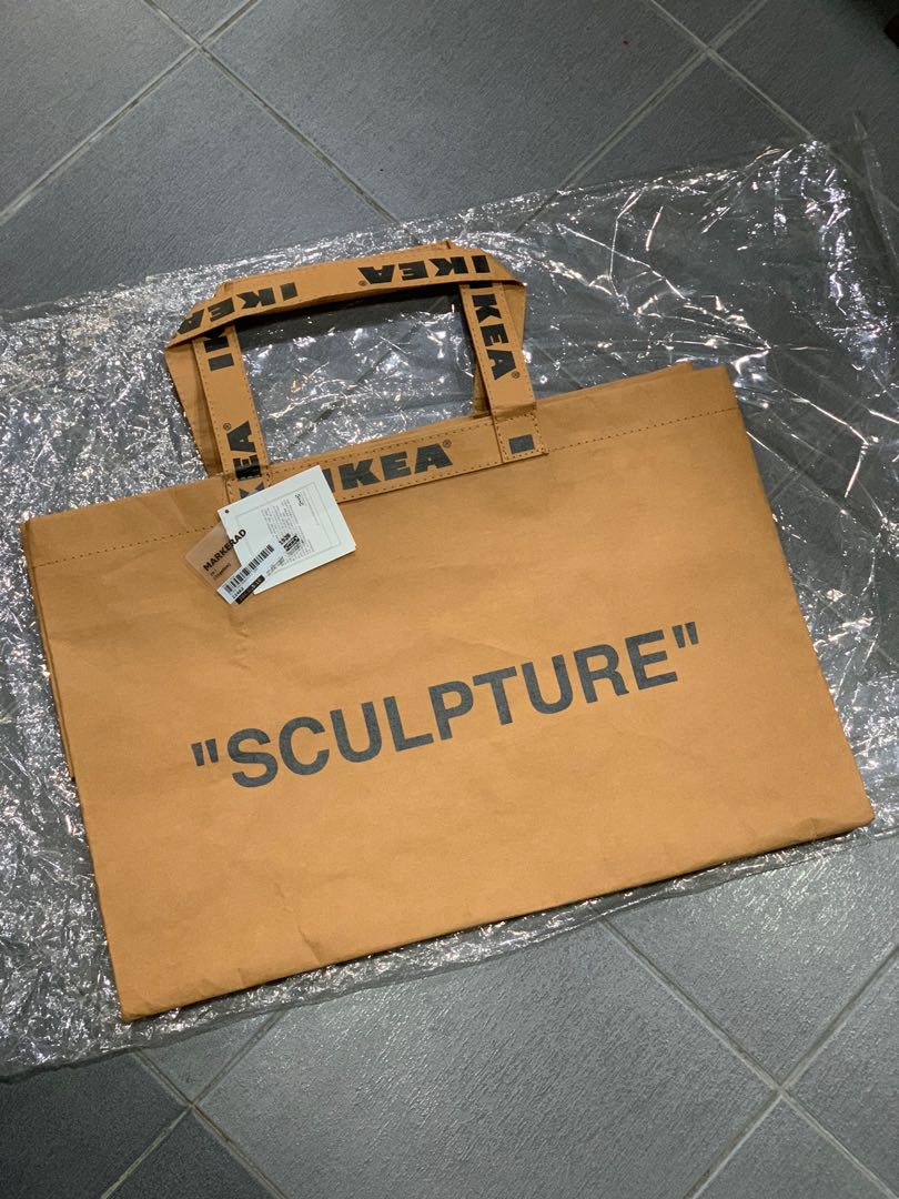 Virgil Abloh, Bags, Virgil Abloh Ikea Sculpture Markerad Carrier Bag