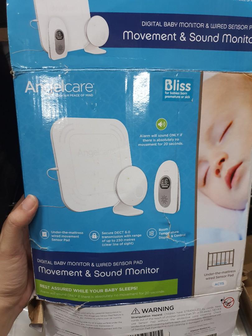 Angelcare ac115 baby movement monitor with sound clearance