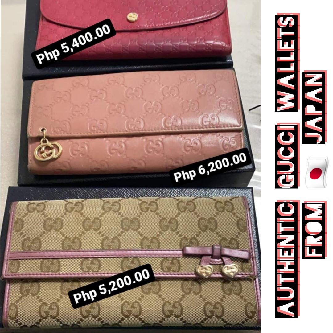 Authentic GUCCI®️ Wallets from JAPAN (Category: Luxury Bags & Wallets) located in Mandaluyong City. Submitted by luxprelovedbagsparadise (Listing ID 1102510315, Image 1). Description: Detailed Photos on separate post ❤❤❤.