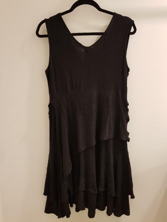 Black Sleeveless Dress with Ruffles (Category: Dresses) located in Makati City. Submitted by l.o.cin (Listing ID 1102671014, Image 3). Description: Hello there! Thank you for dropping by my shop! All my preloved items are hand-washed with Ariel detergent, so they’re clean and ready to use when you receive them. Here’s some general information on this listing: Description: This dress (it can also be a long blouse) is super soft and flowy, so you k
