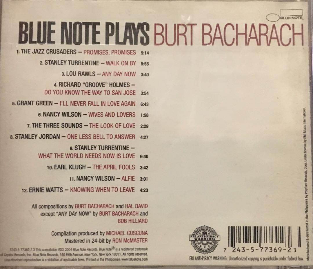 (CD) Blue Note Plays Burt Bacharach, Hobbies & Toys, Music & Media, CDs