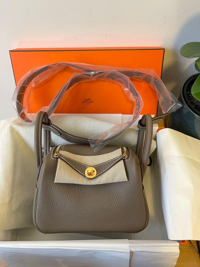 Hermes Mini Lindy Etoupe Togo BNIB - Vintage Lux