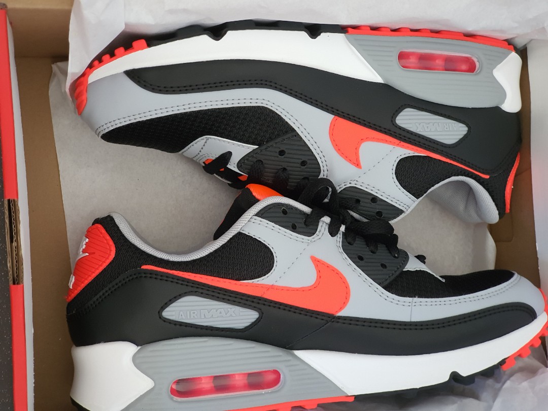 BNIB Nike Air Max 90 Black Radiant Red White Men s Fashion