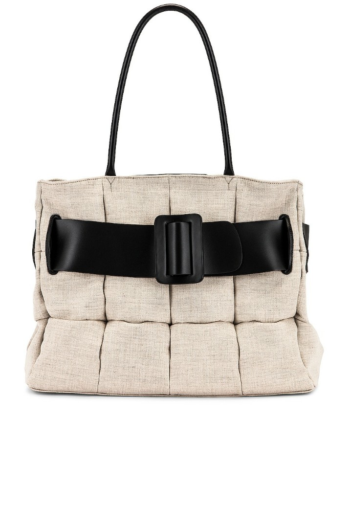 BOYY BOBBY CO MATELASS CANVAS NATURAL TOTE BAG Women s Fashion