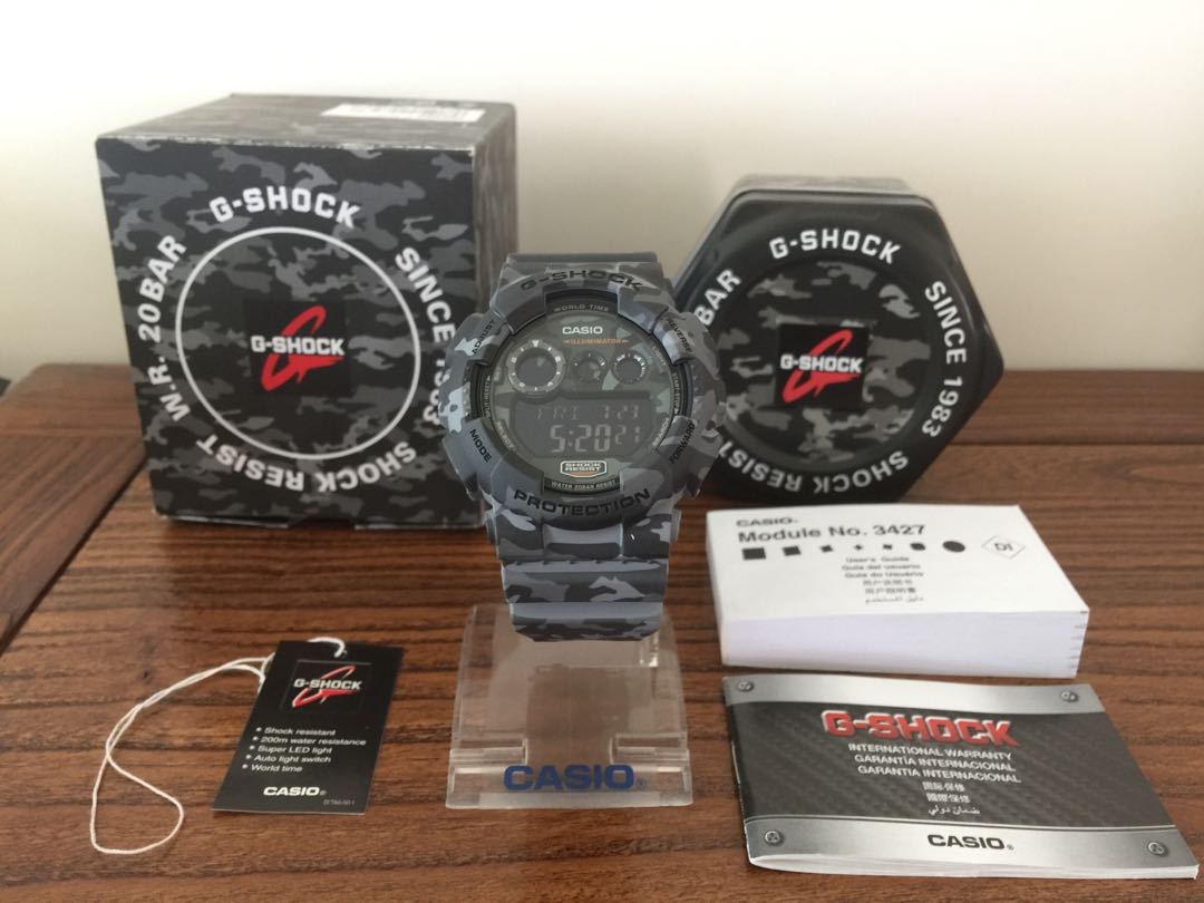 Brand new Casio G-shock GD-120CM-8, 男裝, 手錶及配件, 手錶- Carousell