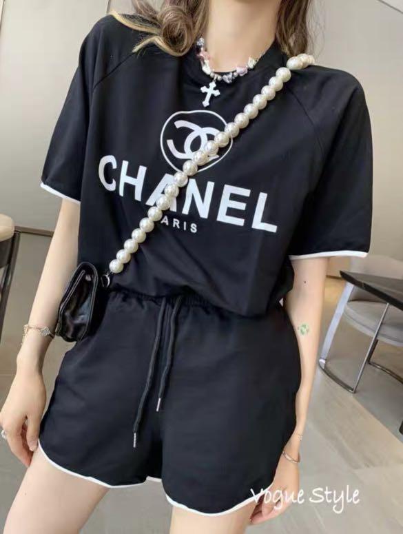 2023 Summer New European And American Fashion Women's Printed Short Sleeve  O-neck Top Two Piece Commuter Casual Shorts Set - Short Sets - AliExpress
