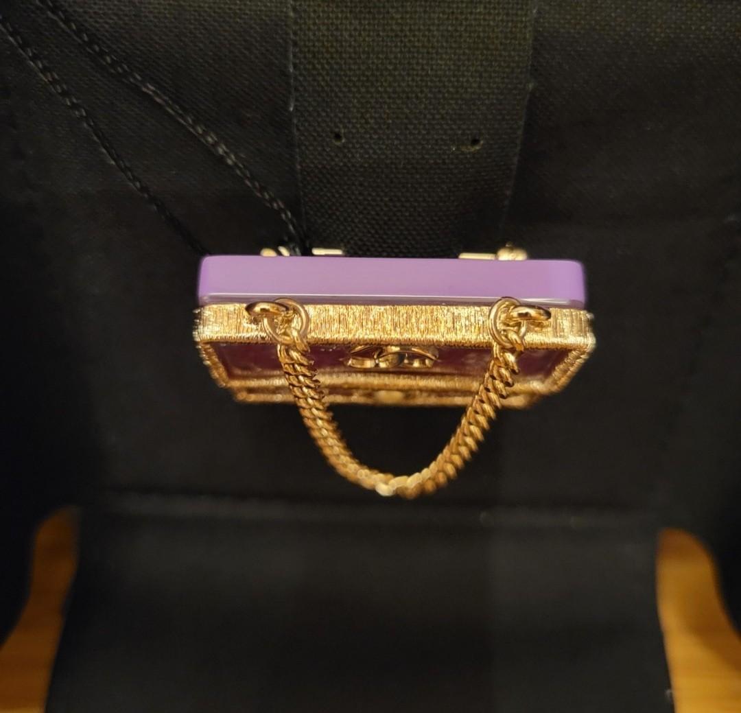 Chanel purple handbag gold hardware brooch D20 S 心口針, 女裝