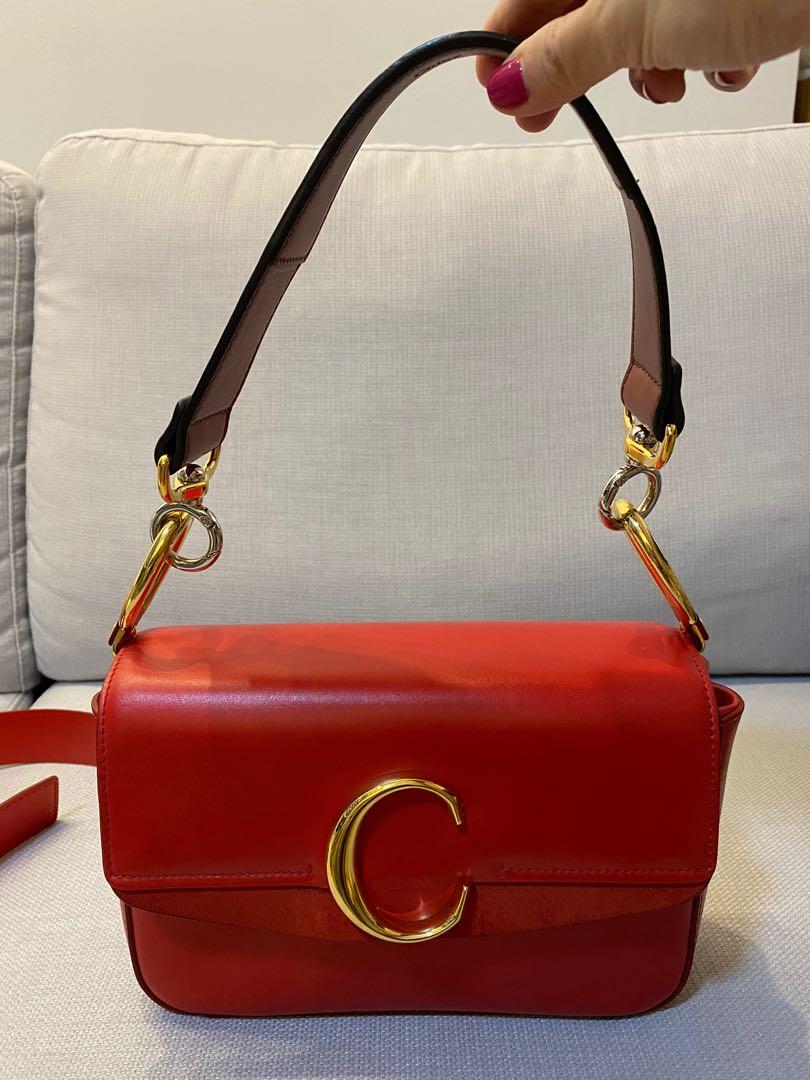Chloé c small leather shoulder bag store