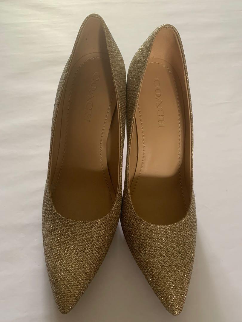 Coach Gold heels in size 9 Women s Fashion Footwear Heels on