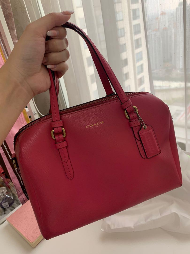 coach pink handbag