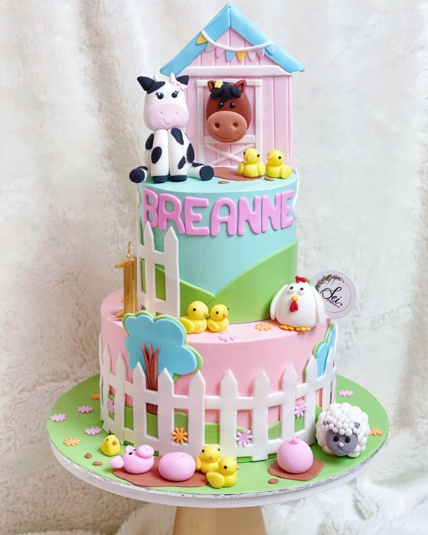 Farm Fondant Birthday Cake - B0103 – Circo's Pastry Shop