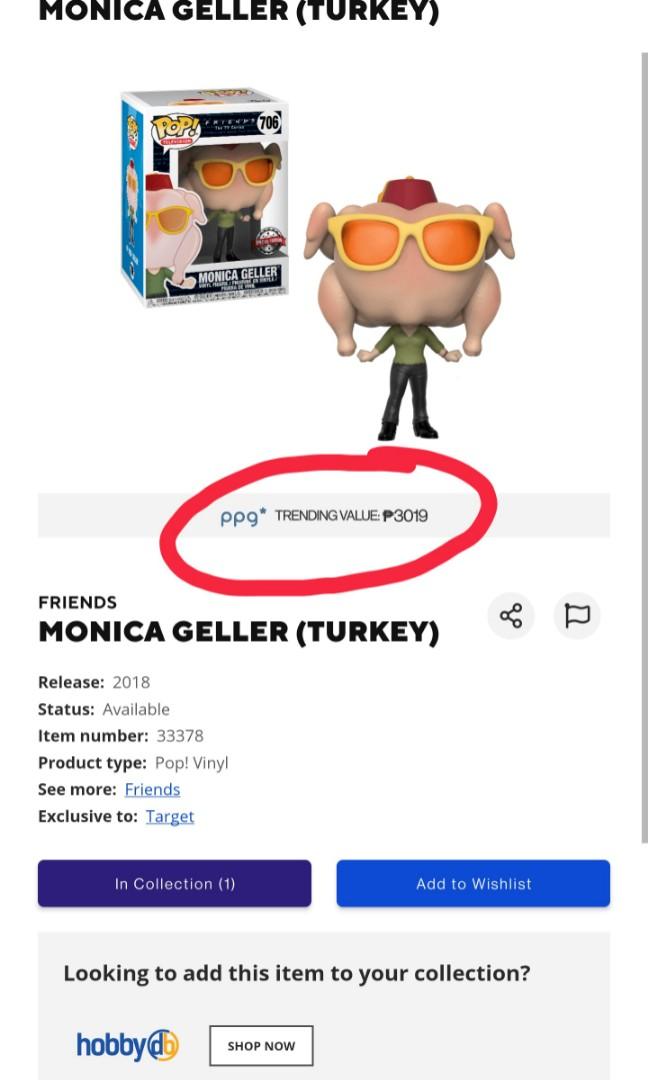 Funko POP Friends Monica With Turkey Exclusive