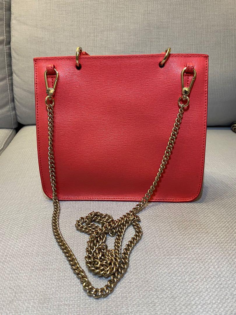 Furla Julia Top Handle Bag with Gold Chain Women s Fashion Bags