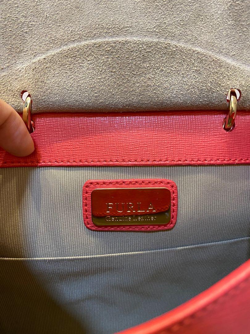 Furla Julia Top Handle Bag with Gold Chain