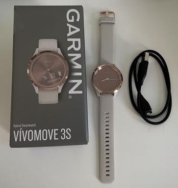 幾近全新的二手品【GARMIN vivomove 3s 指針智慧腕錶 (錶徑39mm】血氧飽和度監測功能 (免運費)