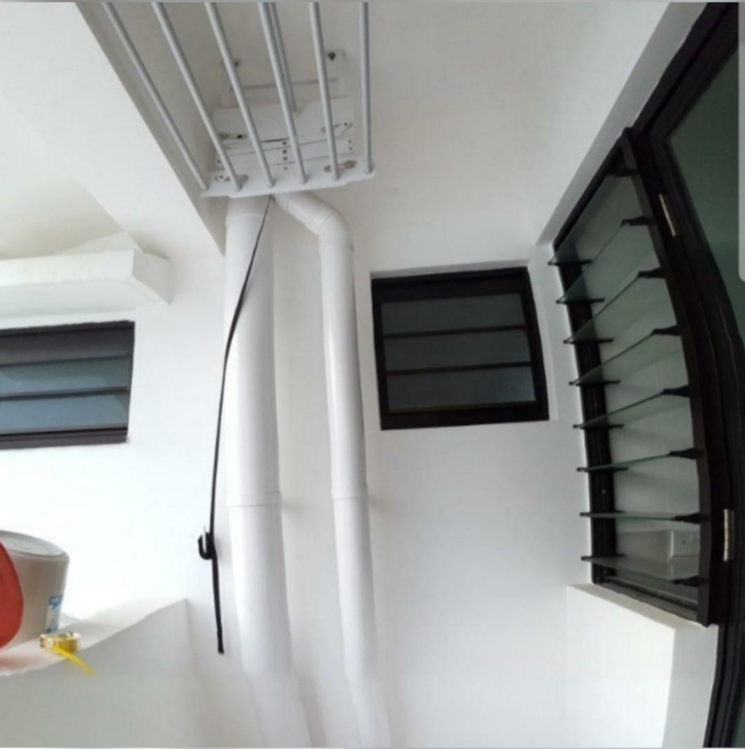 HDB BTO Laundry Rack Retractable, Furniture & Home Living, Bathroom