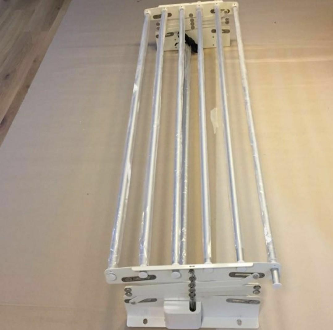 HDB BTO Laundry Rack Retractable Furniture Home Living Bathroom Kitchen Fixtures on Carousell