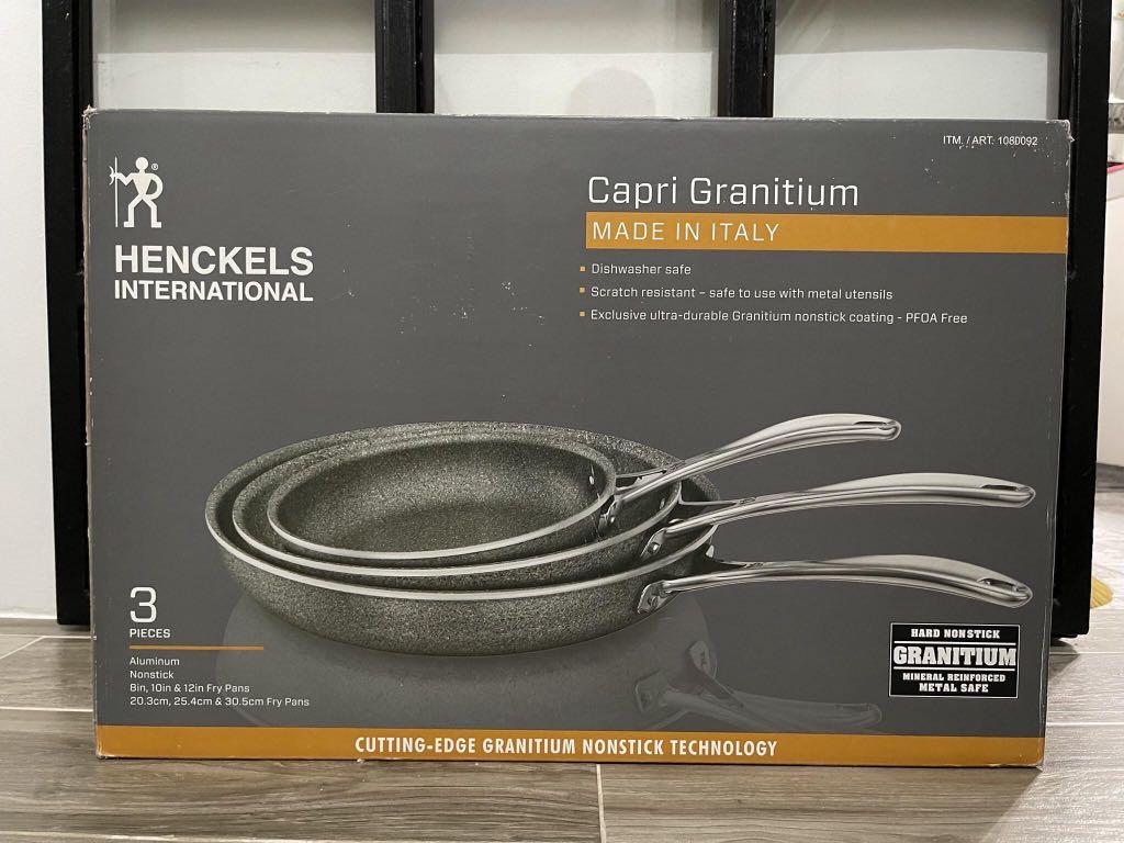 Henckels Capri Granitium 3-pc Aluminum Nonstick Fry Pan Set