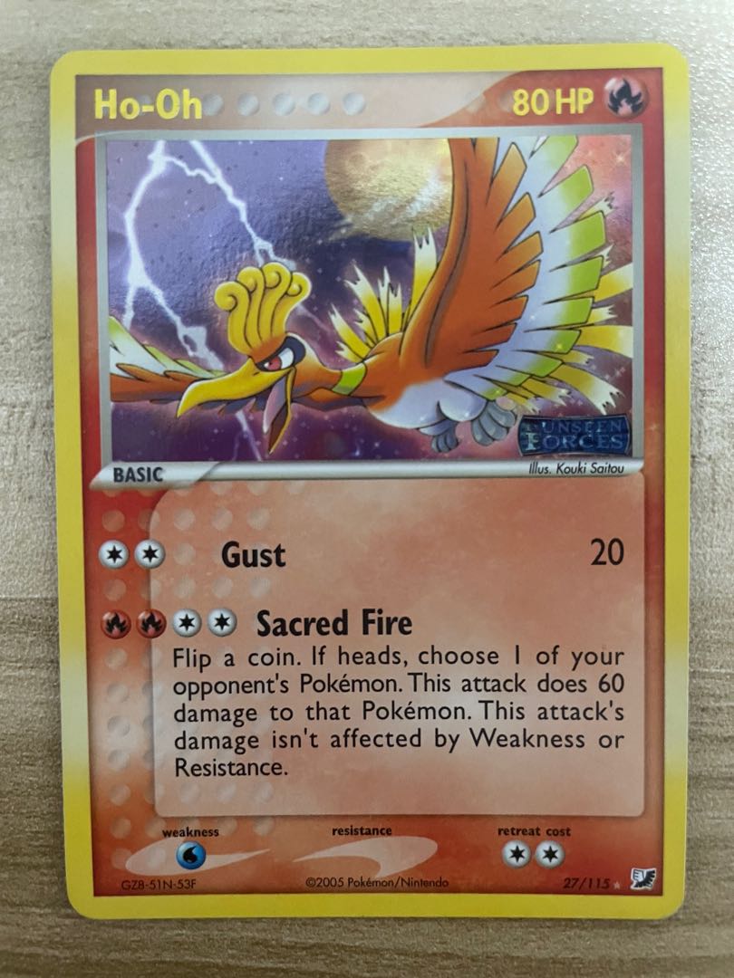 Ho-oh - Ex Unseen Forces Reverse Holo - Pokemon