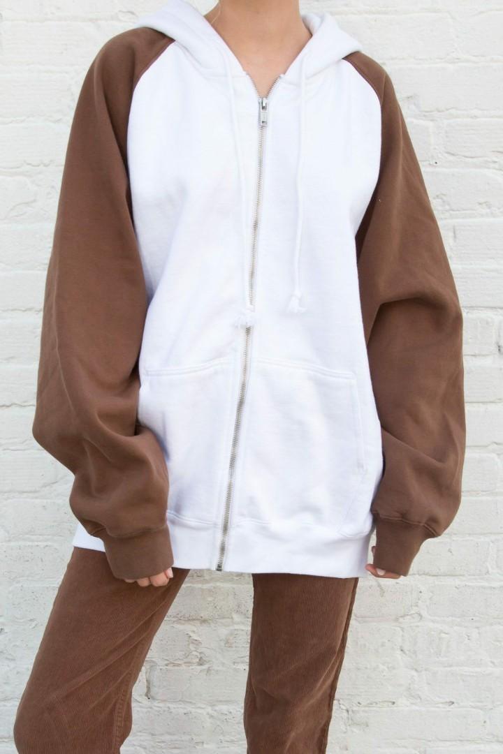Trendy brown hoodie clearance