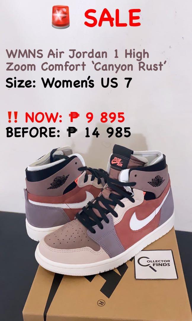 Jordan 1 High Zoom Comfort Canyon Rust, Women's Fashion, Footwear, Sneakers  on Carousell