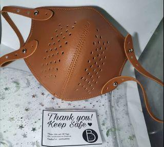 Leather Face Mask (Chestnut Brown)