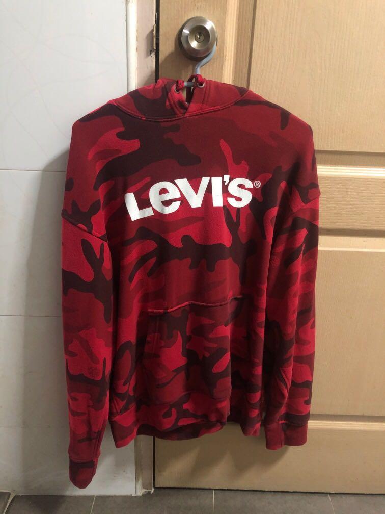 Levi's red camo hoodie 2025