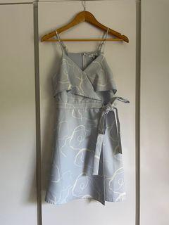 Love Bonito light blue printed dress, size S