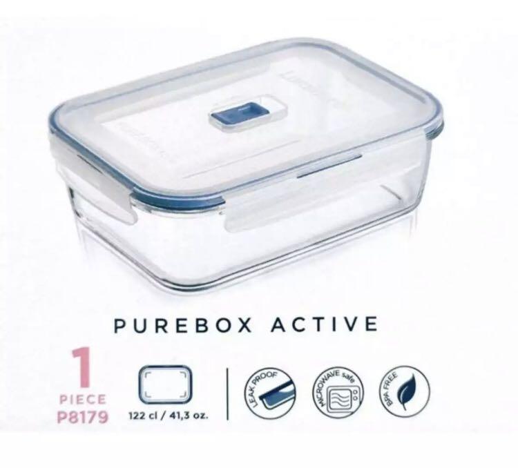 Luminarc Pure Box Active Glass Food Storage Container with Sliding