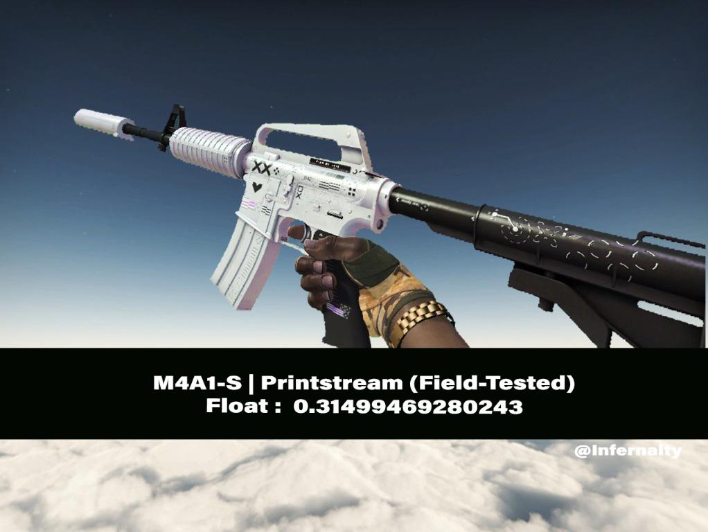 M4A1S Printstream FT FIELD_TESTED CSGO SKINS KNIVES WHITE_PURPLE SKIN