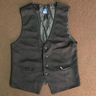 Main Street Black Vest for Wedding or Formal Events | Large | Black (Preloved)