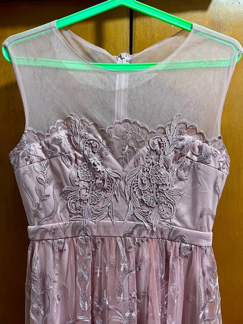 Maniju long gown (Category: Evening dresses & gowns) located in Pasig City. Submitted by eiemnl (Listing ID 1102537979, Image 2). Description: Maniju long gown Color: Mauve/ Old rose Size: Medium Waist: check photo Length: 58 inches *worn twice *altered the length because it’s too long *check last photo for ‘When worn’ reference *Gown retails at P4,995 at SM Fashion Forum. .