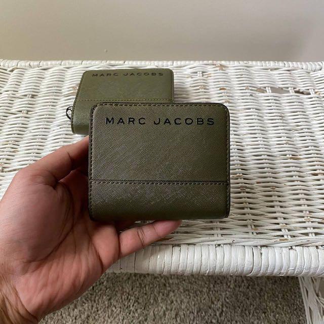 Marc Jacobs Saffiano Mini Compact Wallet in Caper
