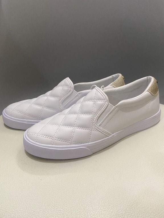 Nine West Quilted White Sneakers Women s Fashion Footwear