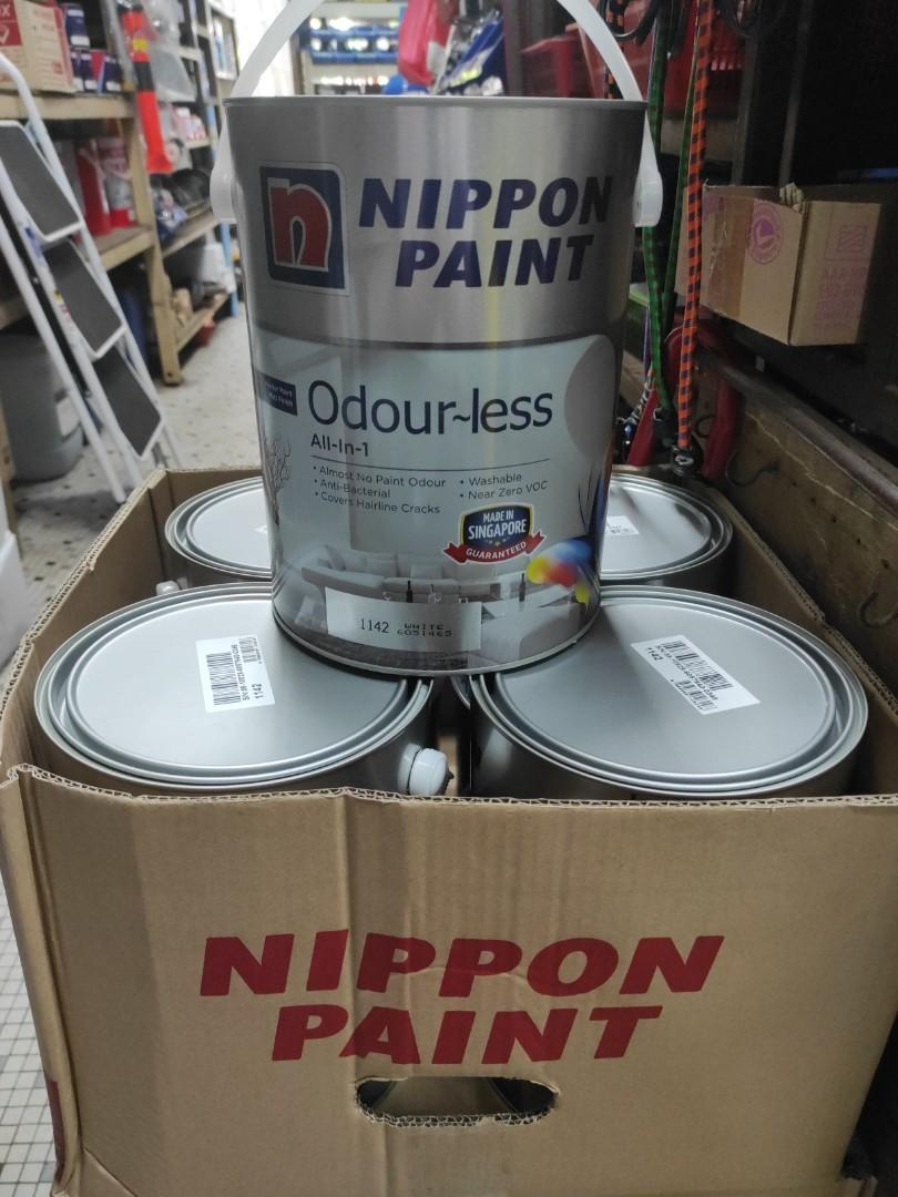 Nippon Odourless Paint White Allinone paint 1142 colour anti