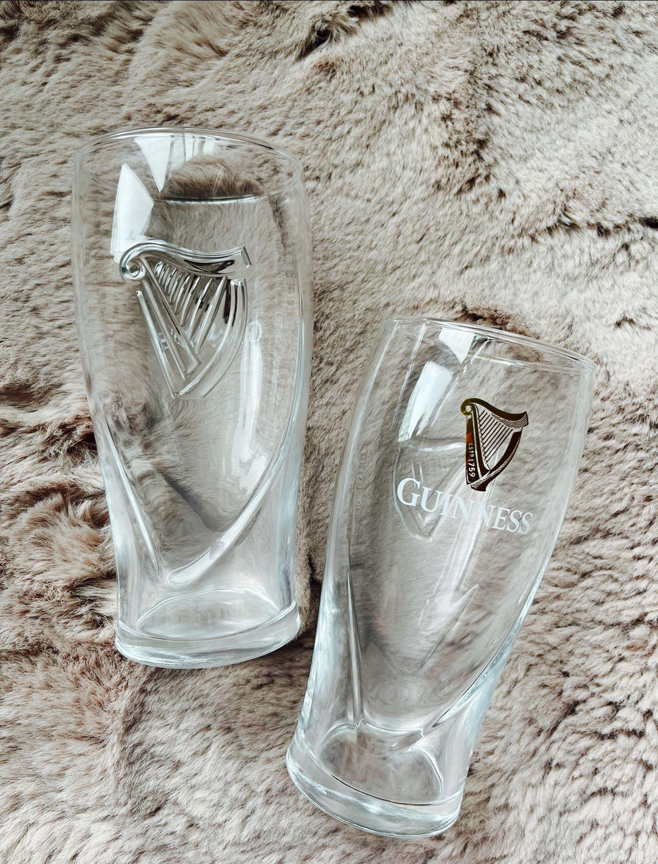 Original Guinness glasses x 2, Furniture & Home Living, Kitchenware