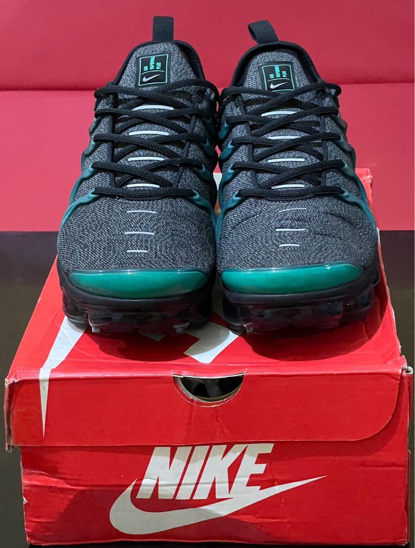Original Nike Air VaporMax Plus Black Clear Emerald Men s Fashion